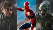 Homem-Aranha e os dois de seus principais vilões, Doutor Octopus e Duende Verde - Divulgação/Sony Pictures/Marvel Studios/Columbia Pictures