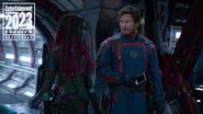 Peter Quill (Chris Pratt) e Gamora (Zoë Saldaña) em 'Guardiões da Galáxia Vol. 3’ - Divulgação Entertainment Weekly/ Marvel