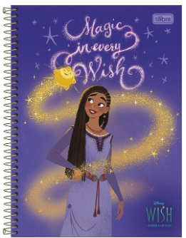 Caderno Espiral Capa Dura Universitário 1 Matéria Wish 80 Folhas