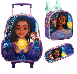 Lancheira Disney Wish Térmica Mochila Escolar Infantil
