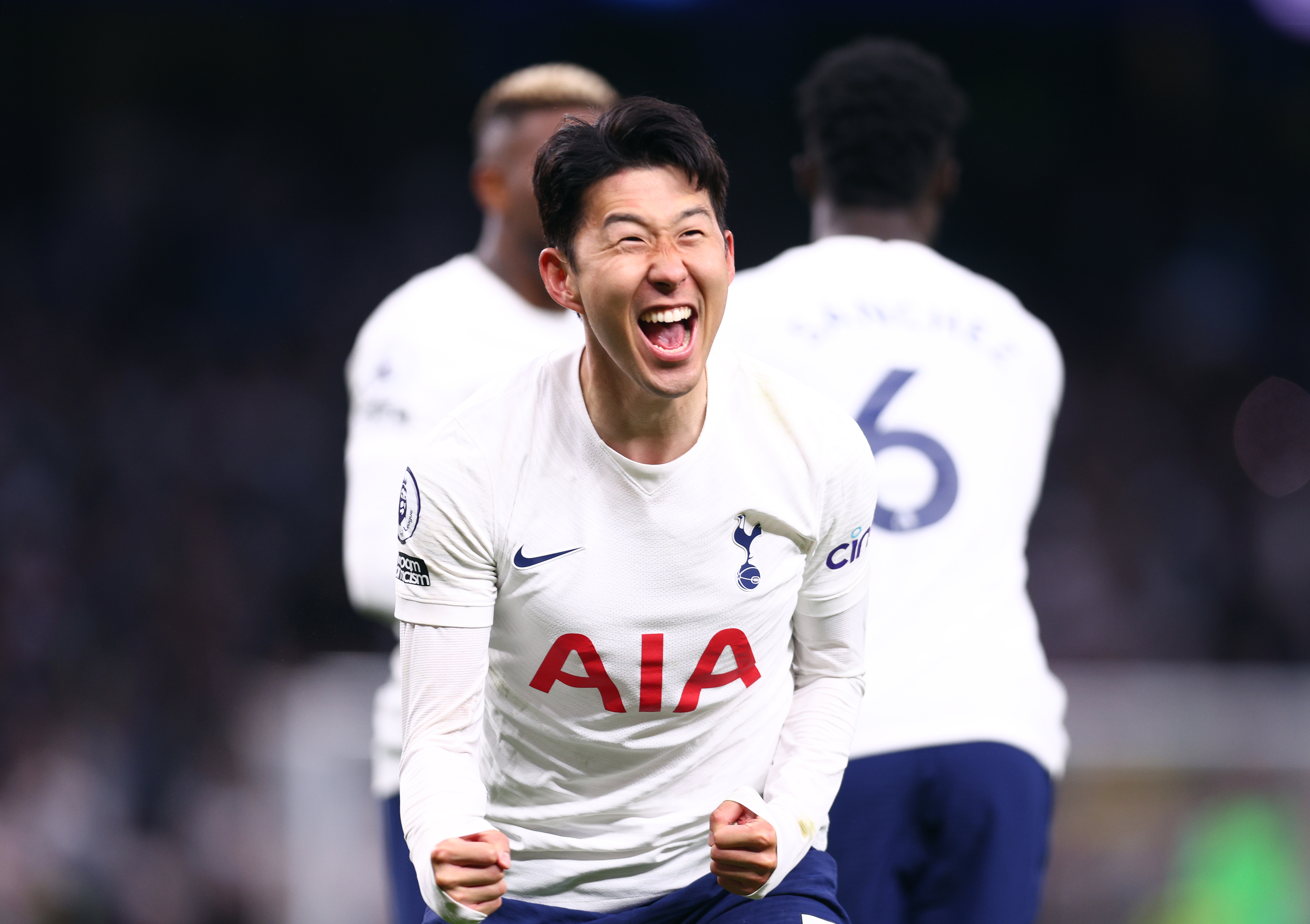 Son Heungmin em jogo do Tottenham Hotspur contra o Arsenal