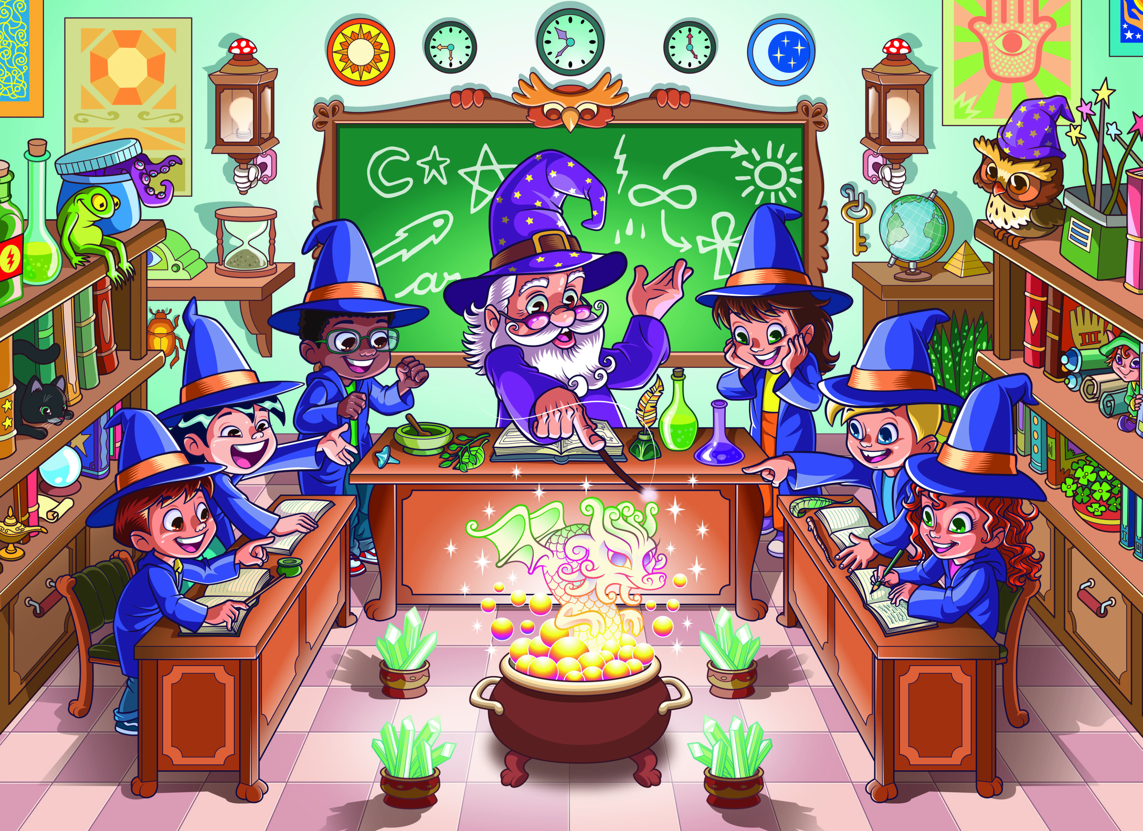 Puzzle 60 peças - Aula de Poções