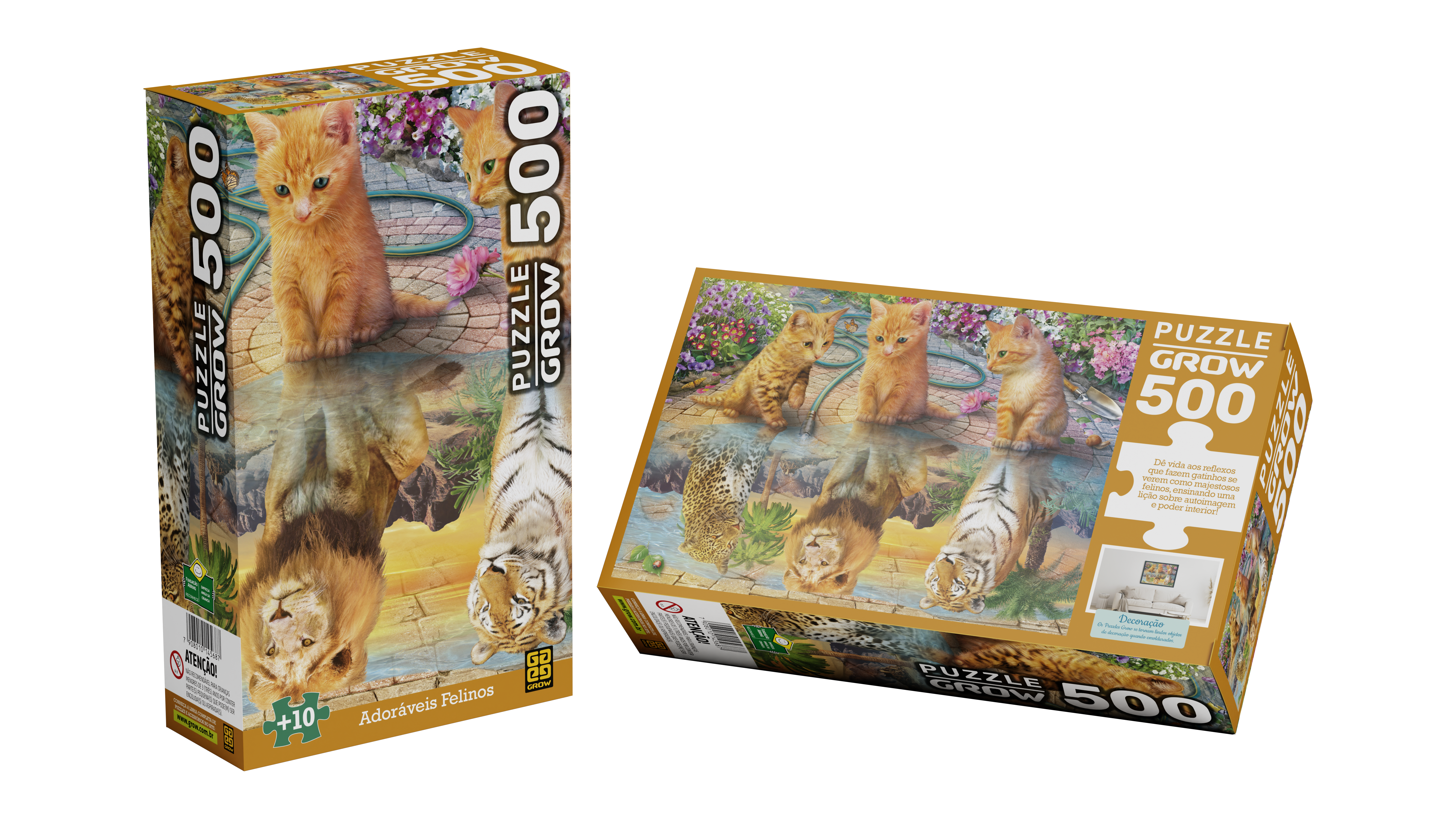 Puzzle 500 peças - Adoráveis Felinos