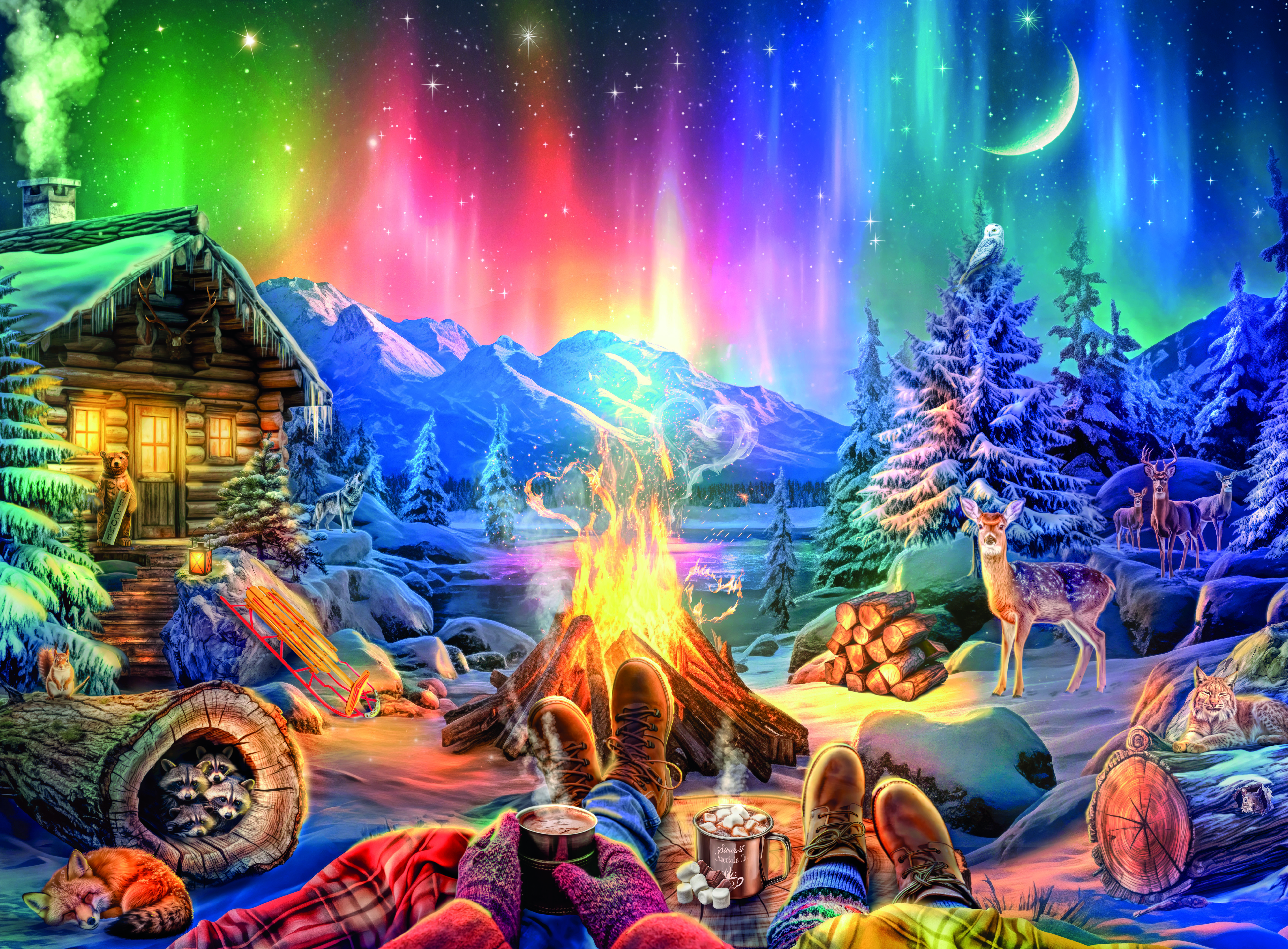 Puzzle 500 peças - Aurora Boreal