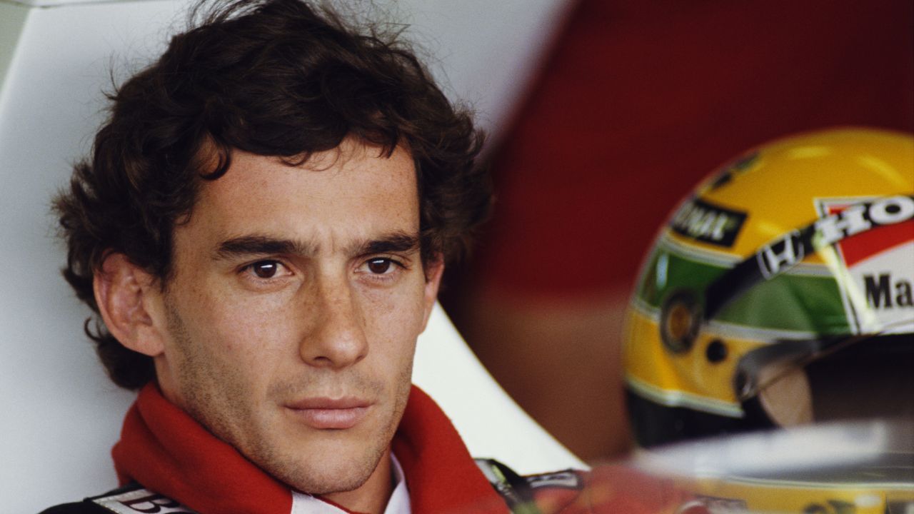 Ayrton Senna, durante os treinos para o Grande Prêmio da Hungria, em 12 de agosto de 1989