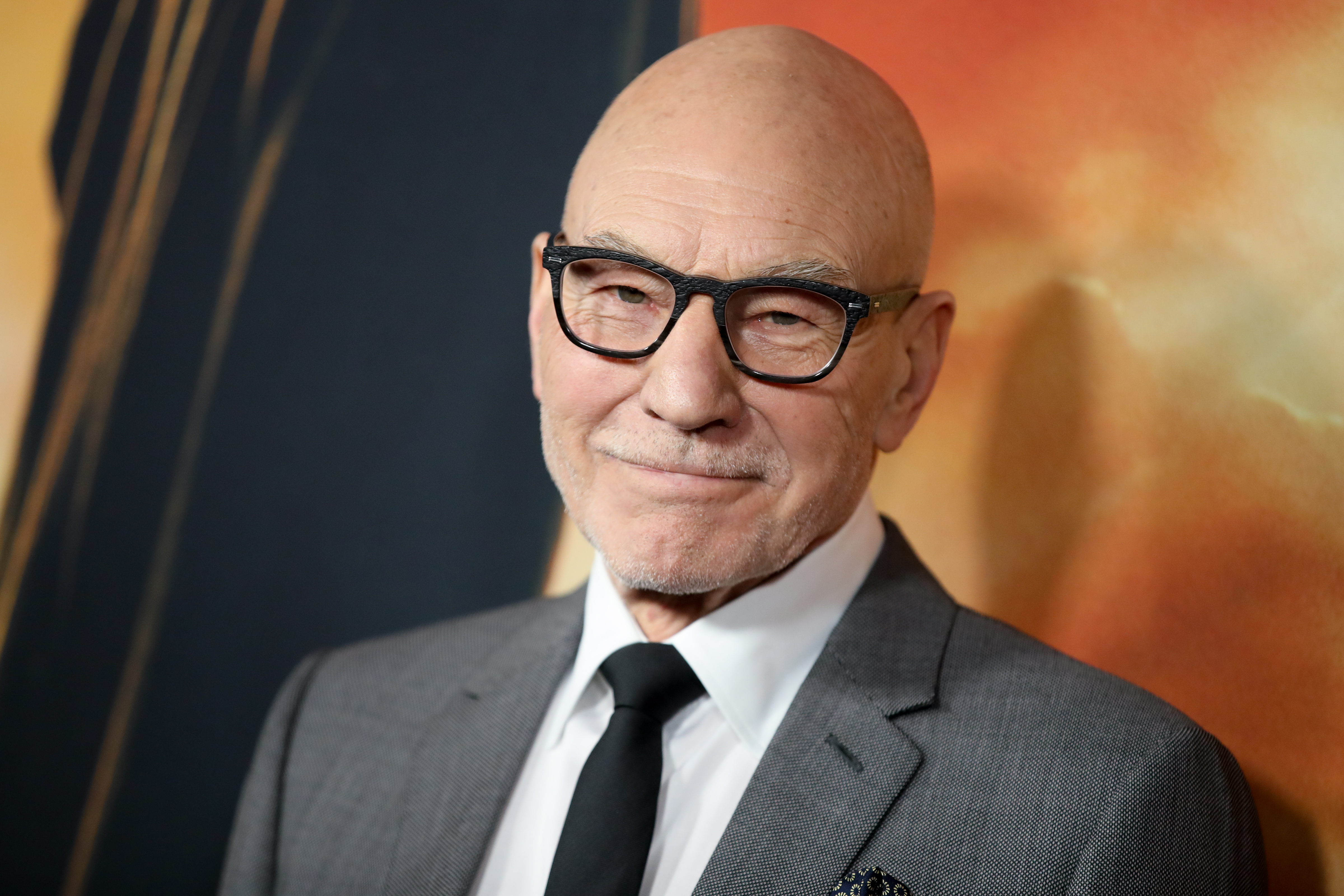 Sir Patrick Stewart na estreia de 'Star Trek: Picard' em 2020