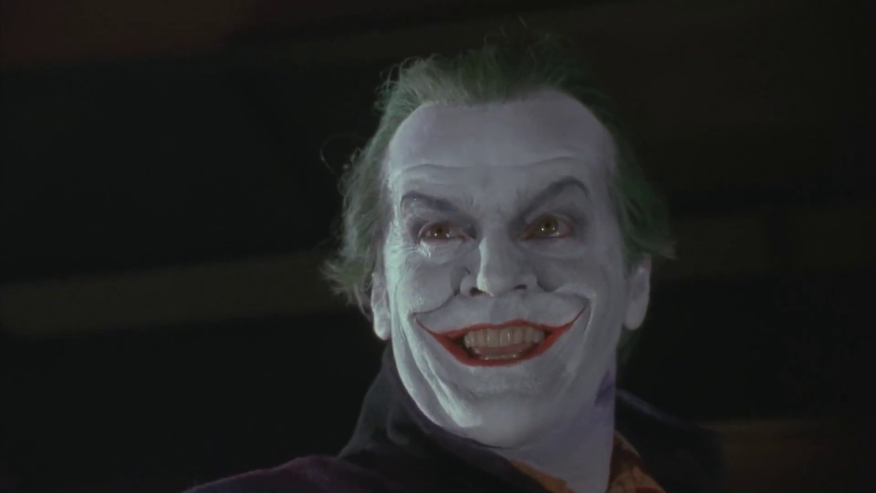 Jack Nicholson como Coringa em “Batman” (1989).