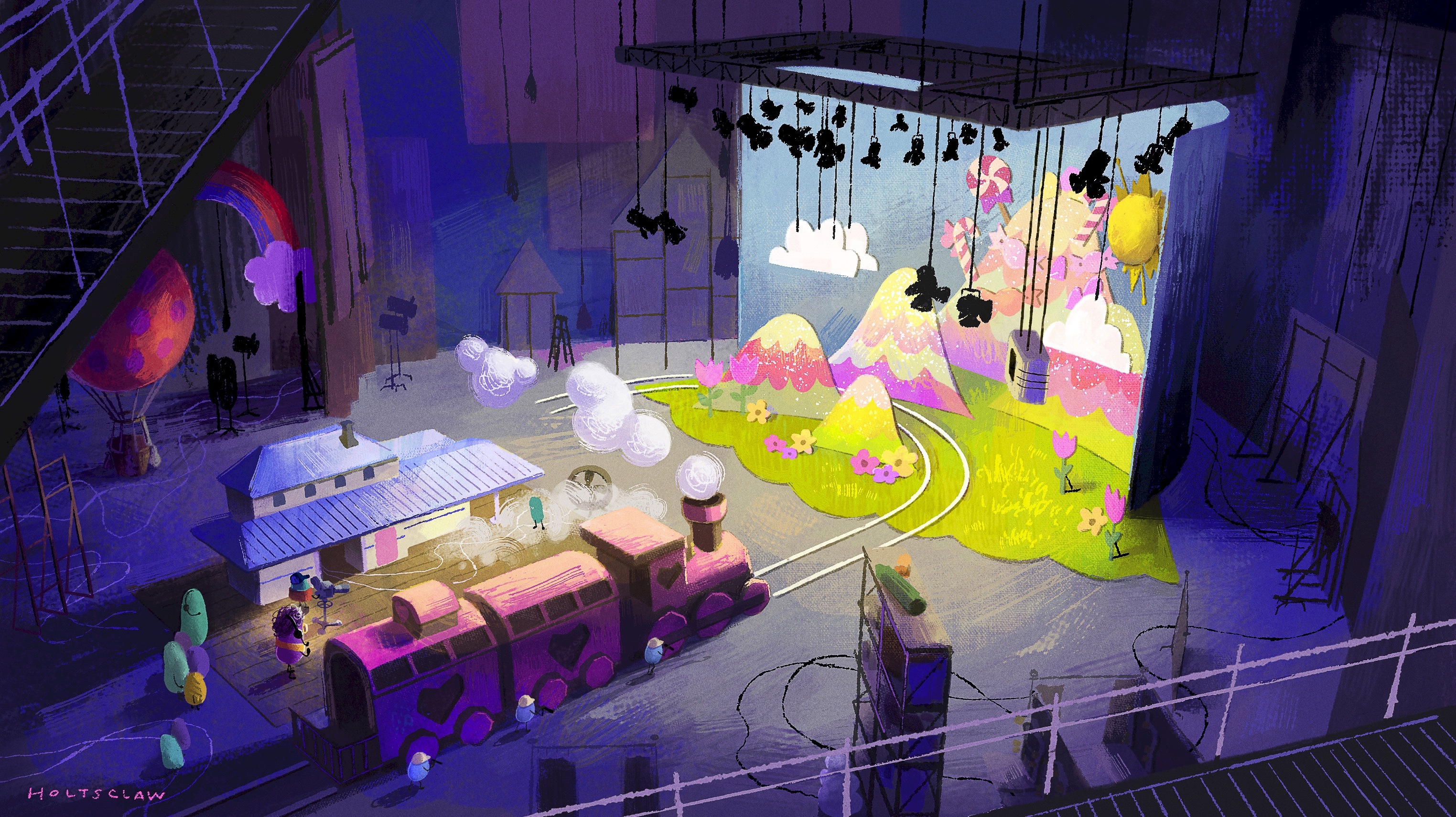 Arte conceitual de 'Dream Productions', spin-off de 'Divertida Mente'