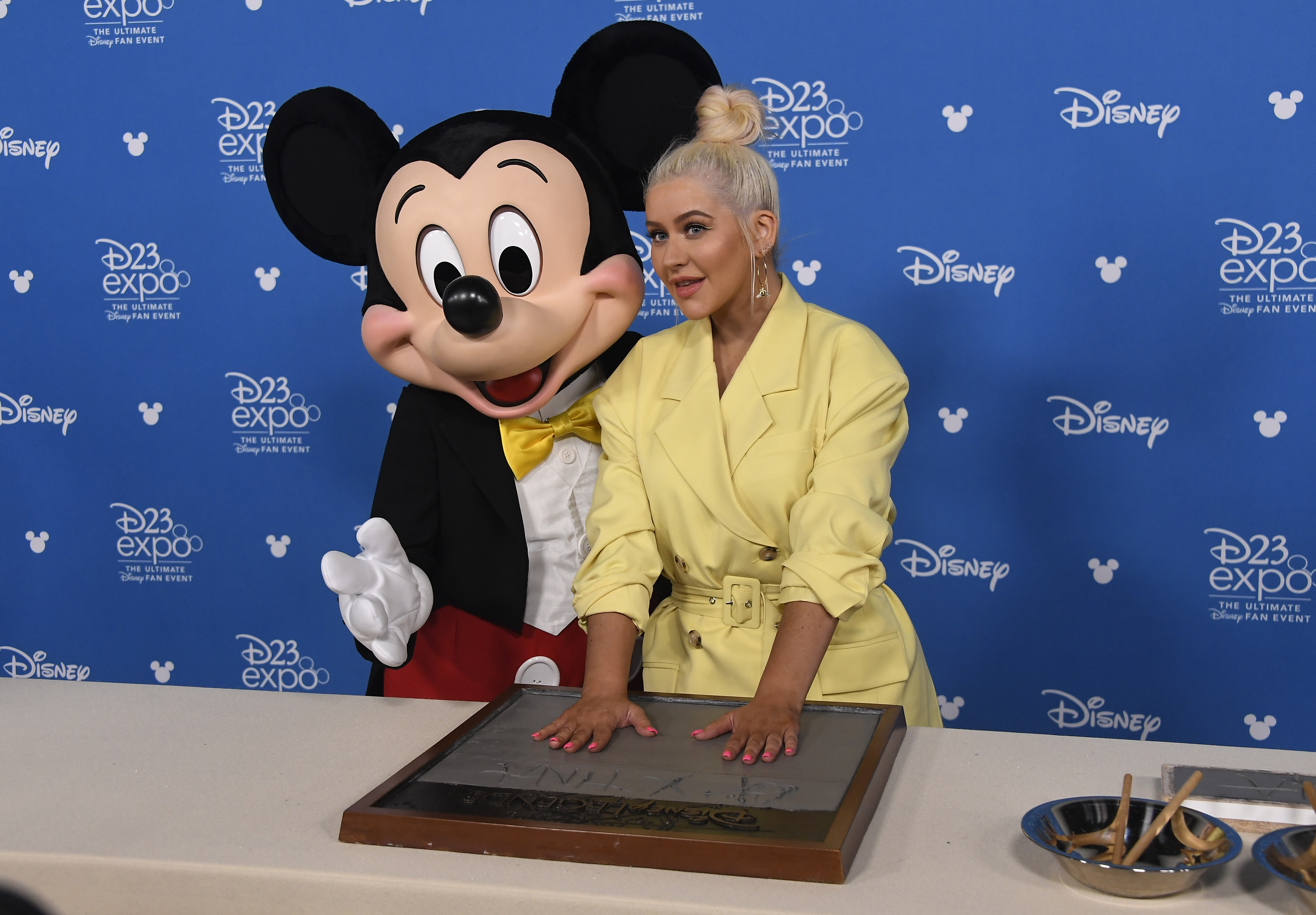 Christina Aguilera na cerimônia de 'Lendas da Disney' em 2019