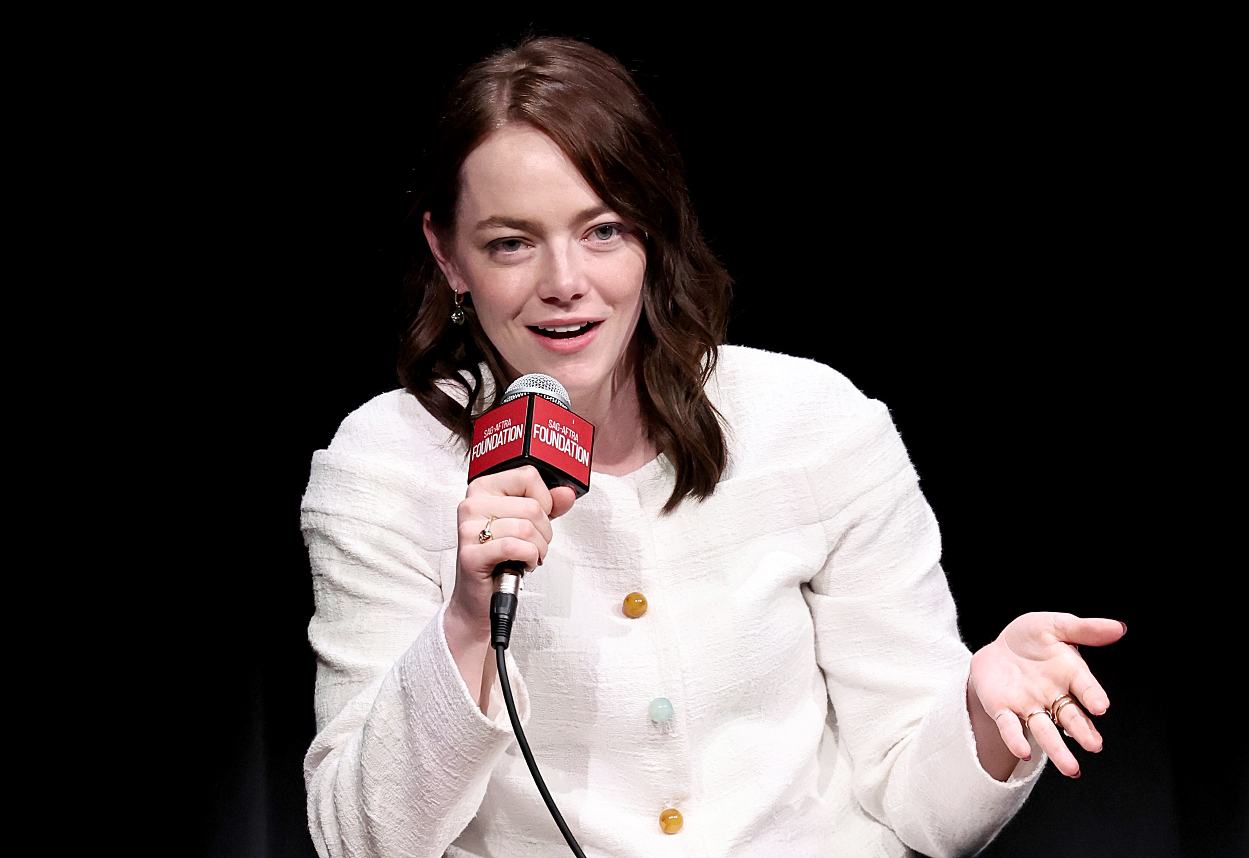 Emma Stone em evento em Nova York