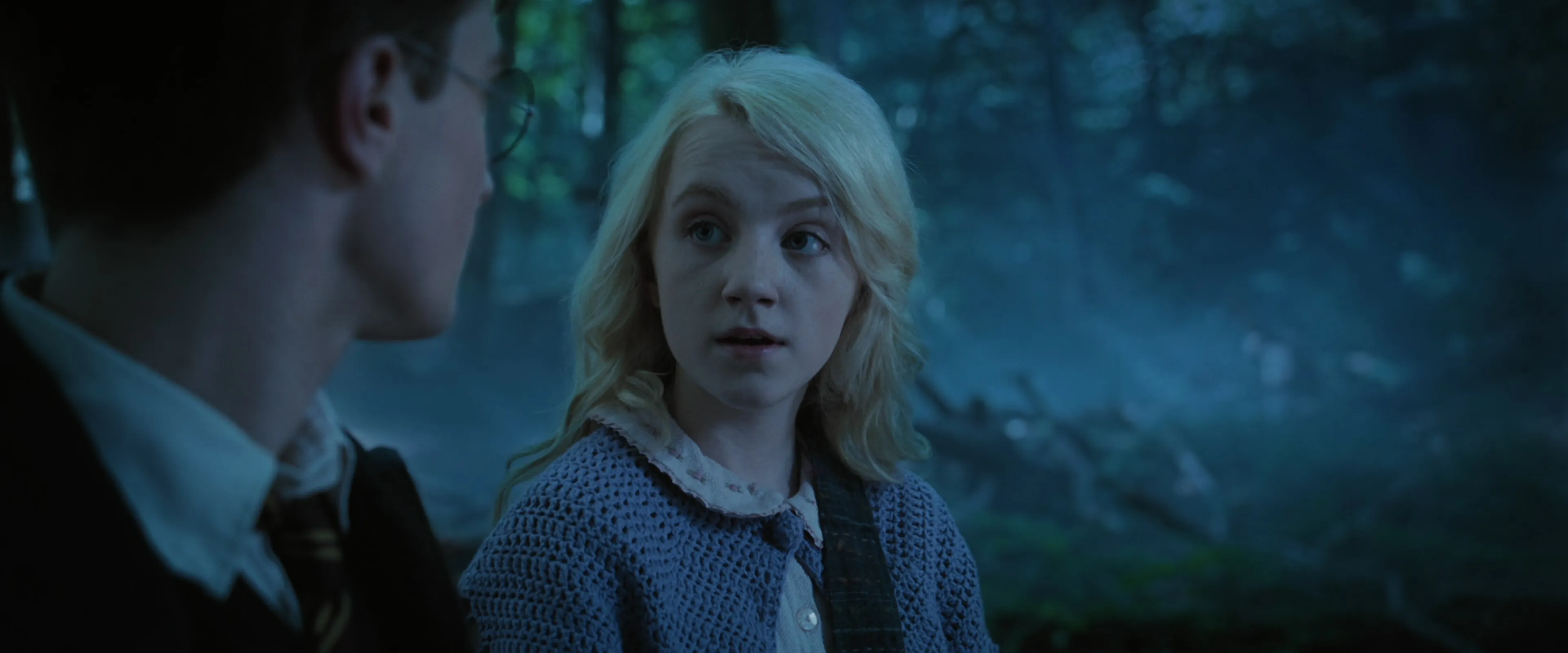 Luna Lovegood (Evanna Lynch) e Harry Potter (Daniel Radcliff) em 'Harry Potter e a Ordem da Fênix (2007)