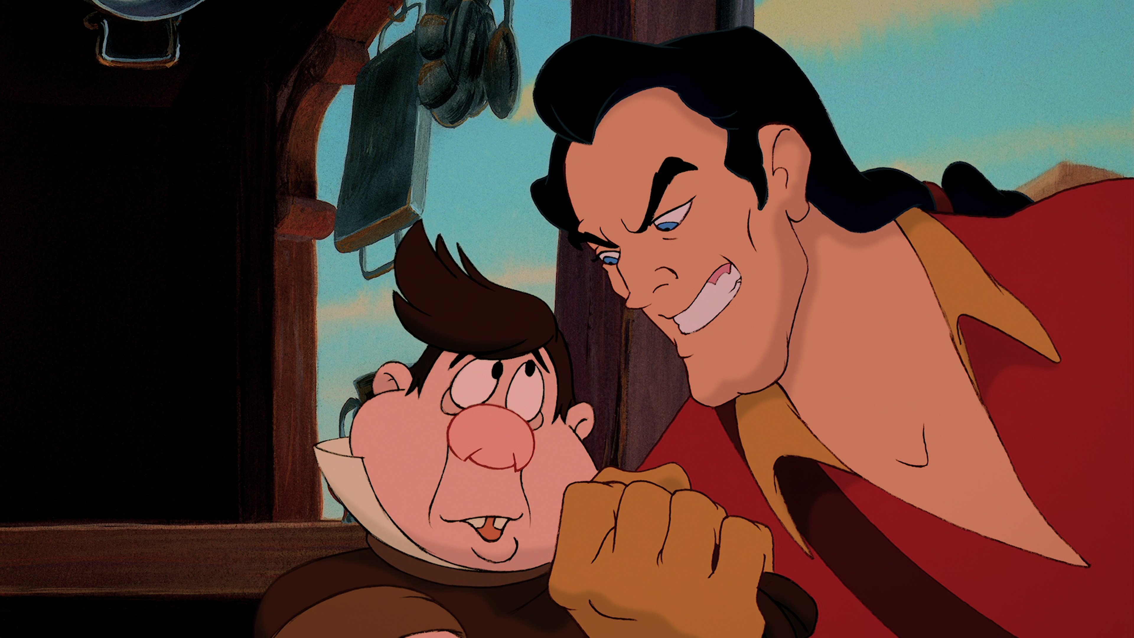 LeFoy e Gaston em 'A Bela e a Fera' (1991)