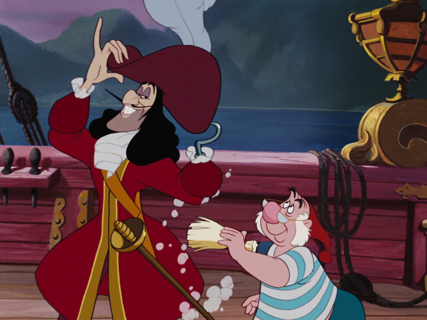 Capitão Gancho e Sr. Smee em 'Peter Pan' (1953)