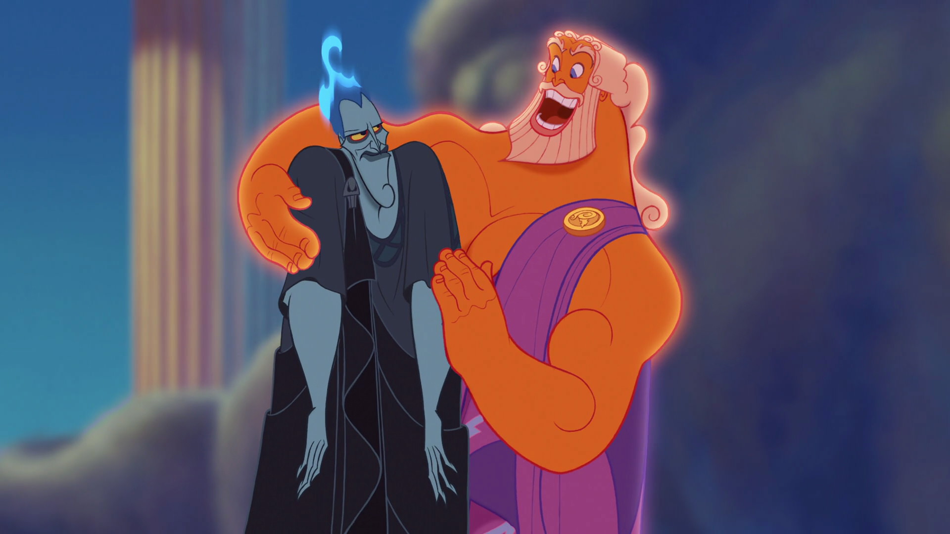 Zeus e Hades em 'Hércules' (1997)