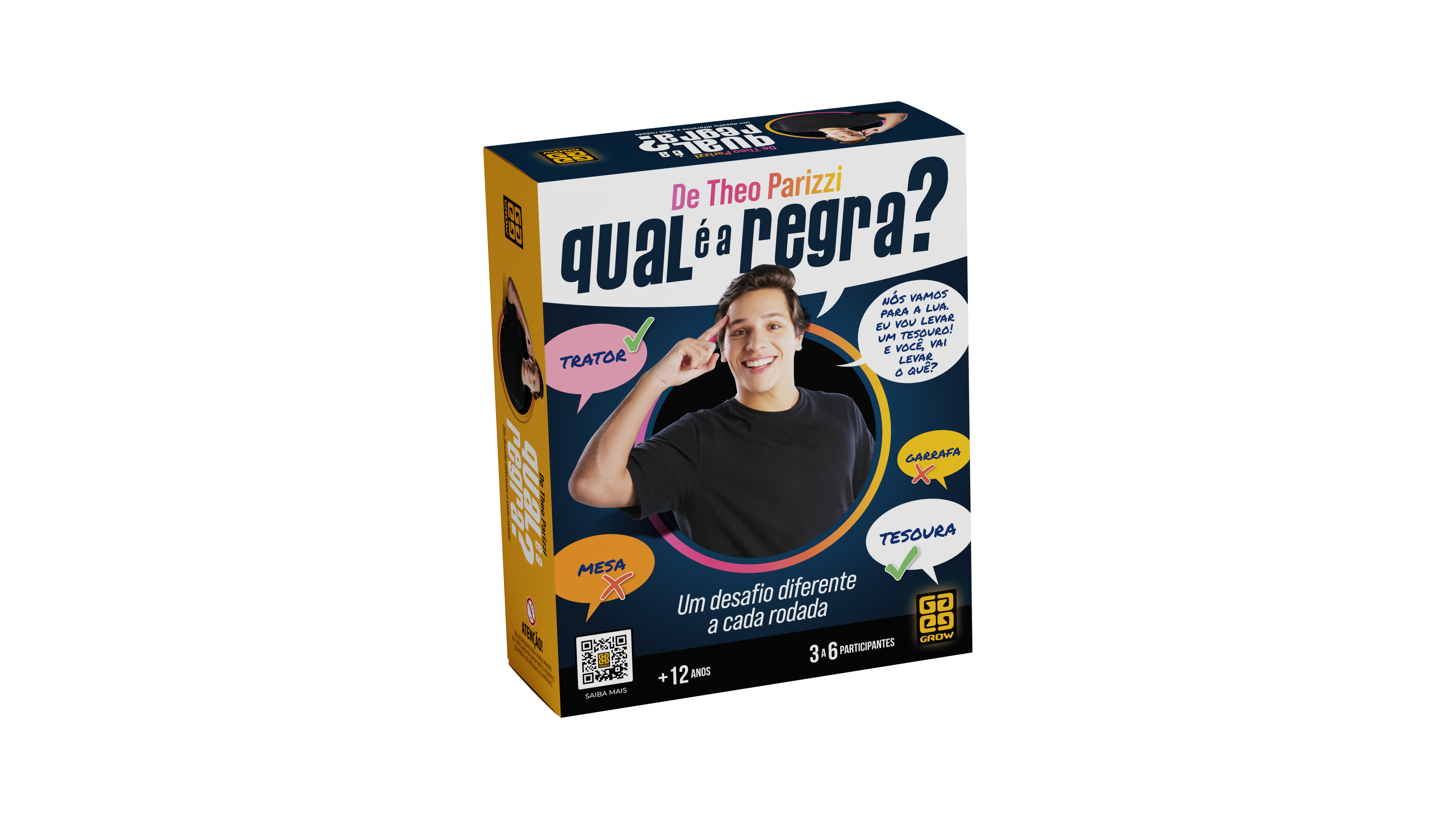 Caixa do jogo "Qual é a Regra?"