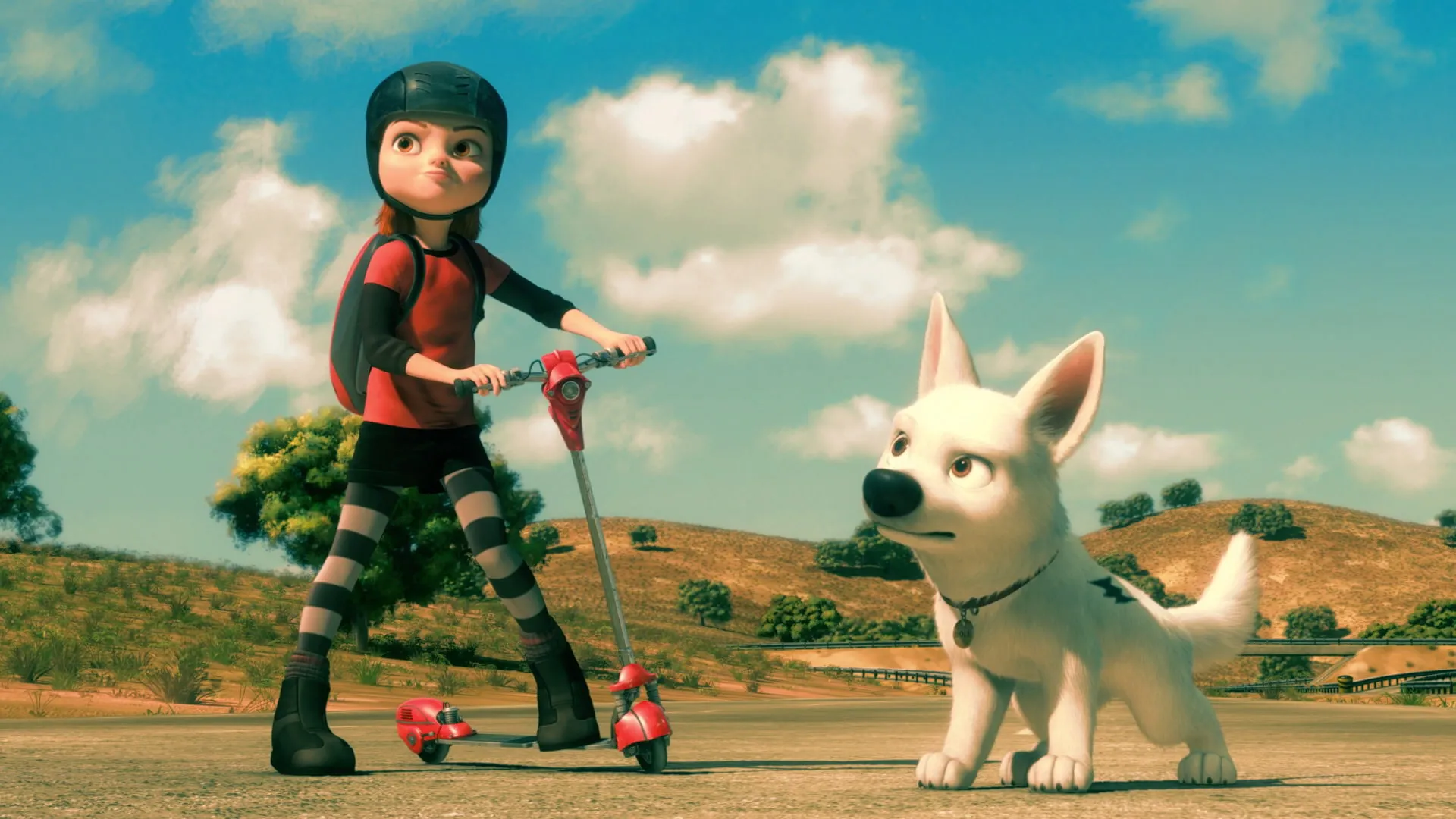 Penny e Bolt, de 'Bolt - Supercão'
