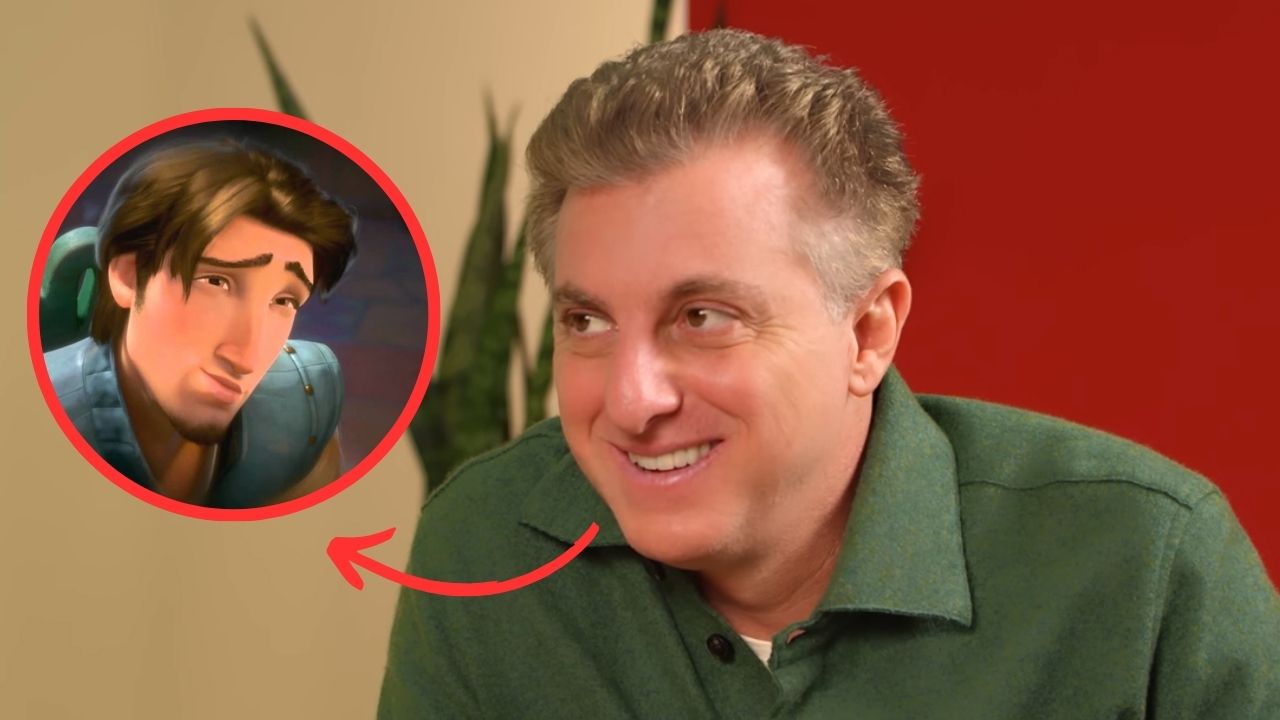 Luciano Huck e Flynn Rider, de 'Enrolados'