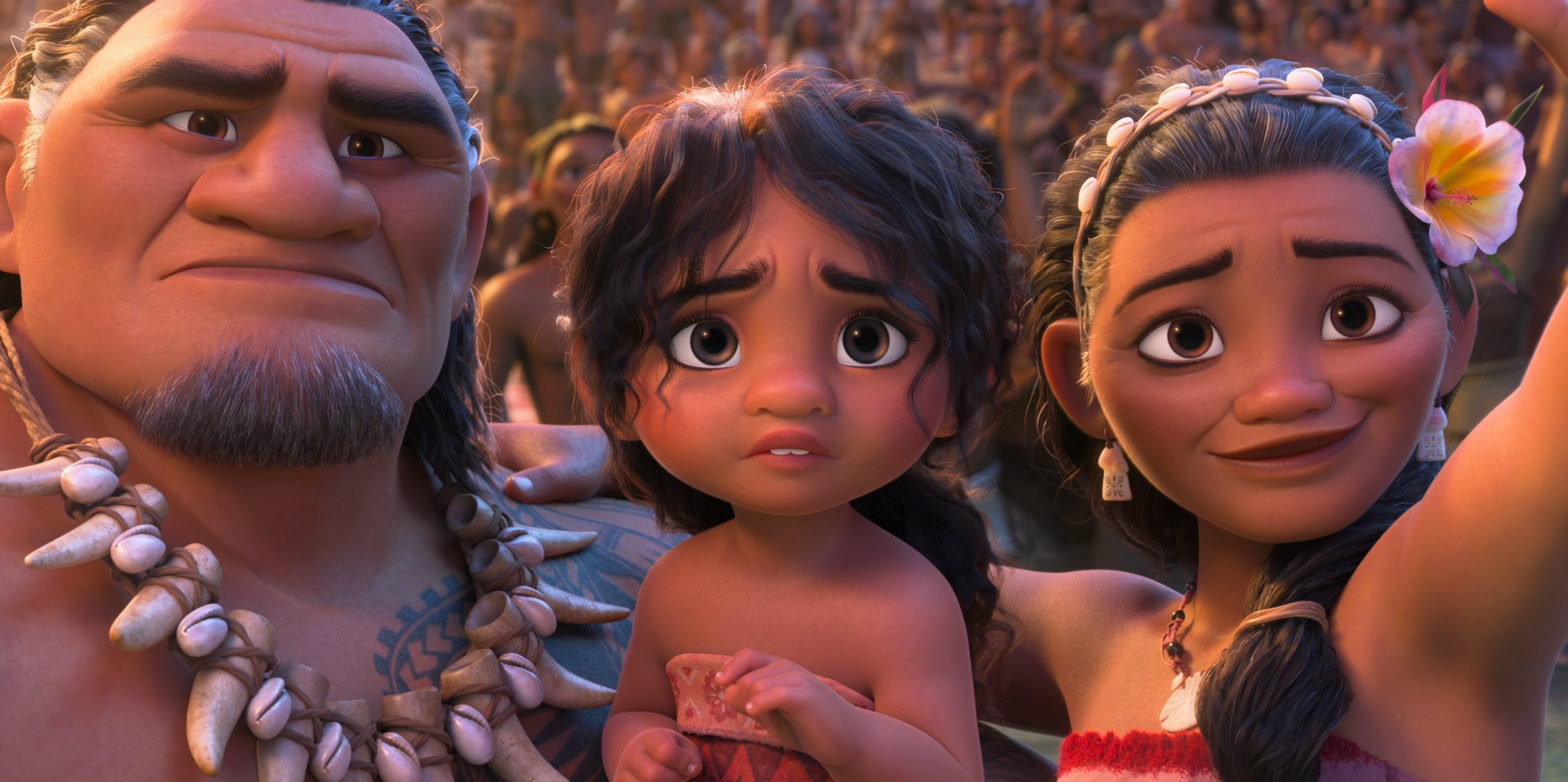 Chefe Tui, Sina e Simea juntos em "Moana 2"
