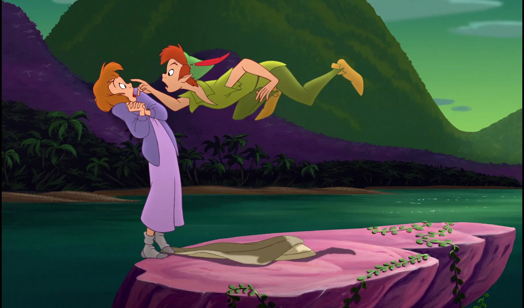 Jane e Peter Pan em 'Peter Pan – De Volta à Terra do Nunca' (2002)