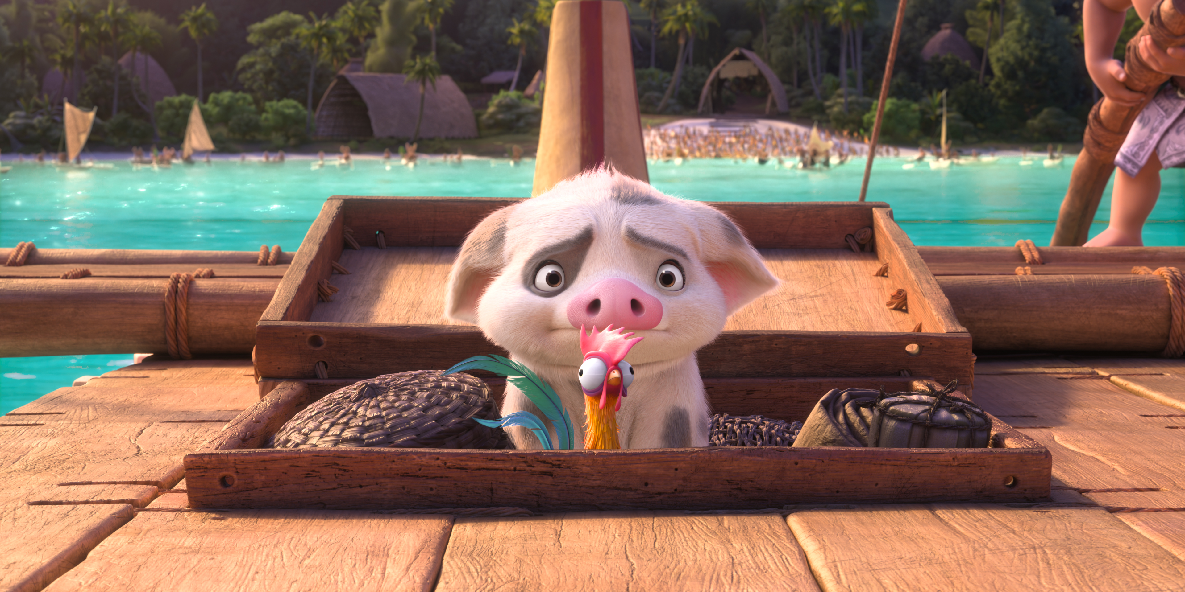 Pua e HeiHei, os pets de Moana