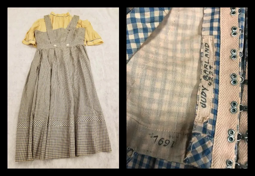 Vestido utilizado por Judy Garland em 'O Mágico de Oz' encontrado em Universidade