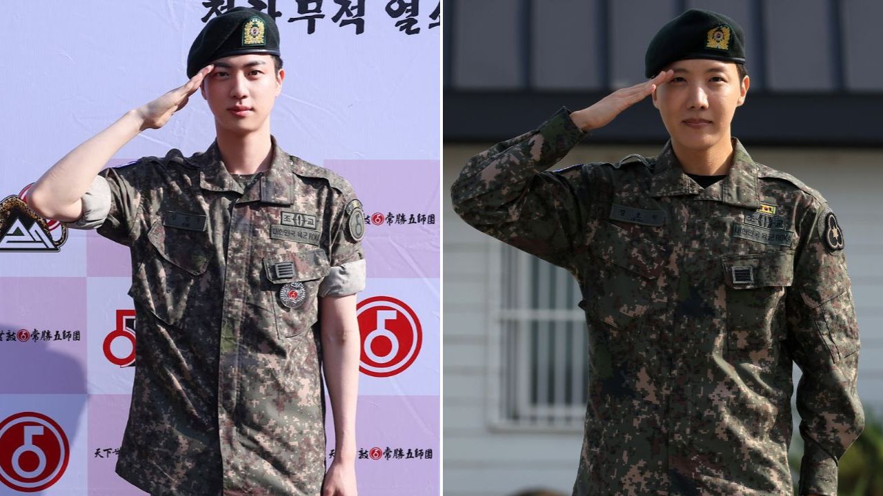 Jin e J-Hope em suas dispensas militares