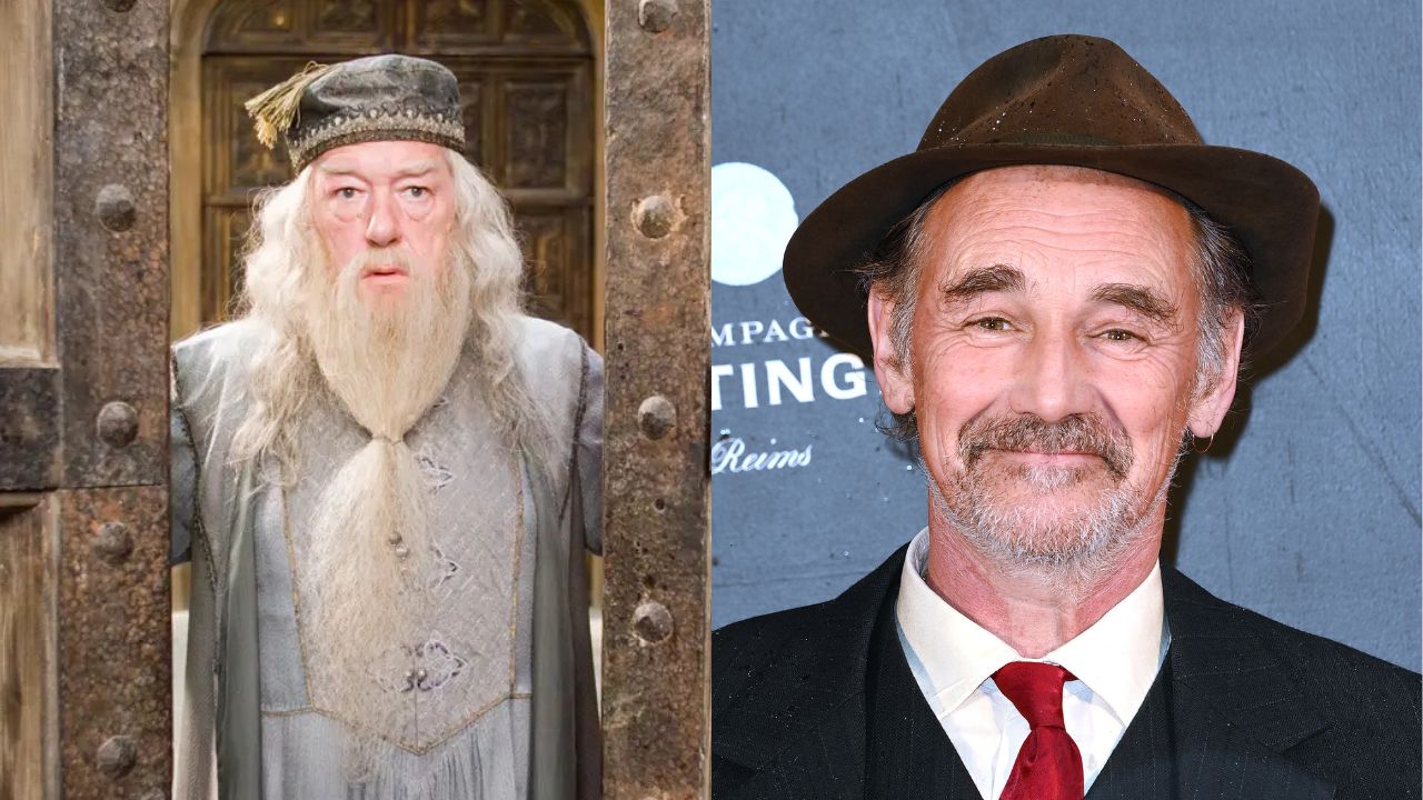 Michael Gambon como Alvo Dumbledore e Mark Rylance