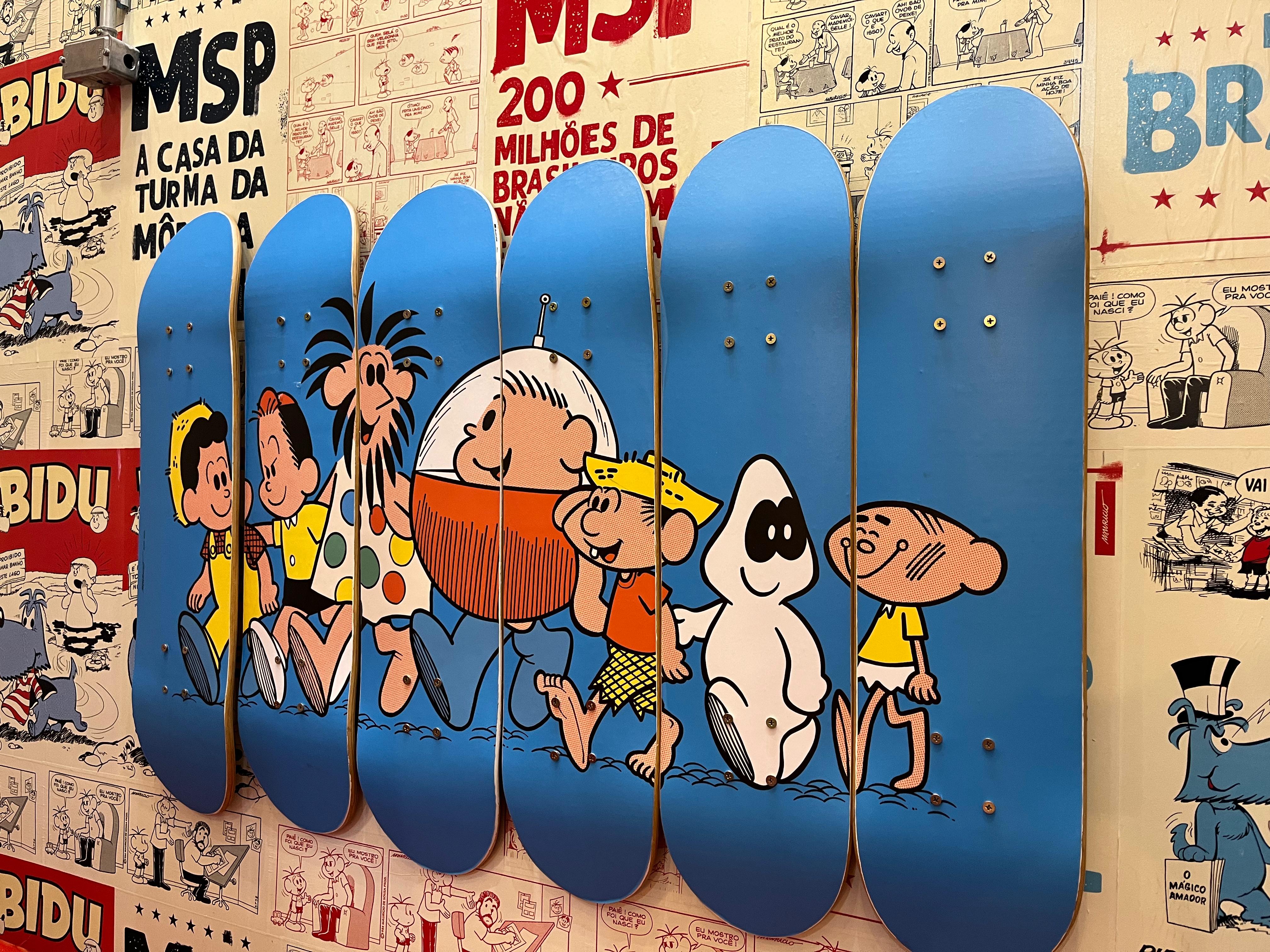 Decoração da escada da Mauricio de Sousa Produções
