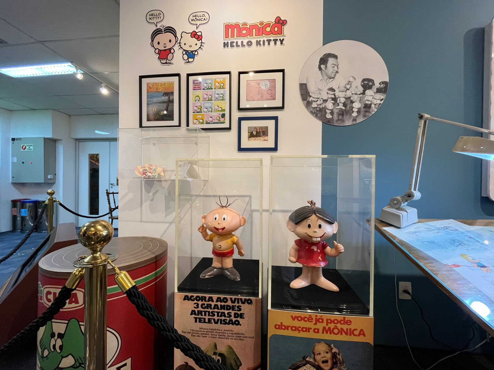 Parte da exposição na Mauricio de Sousa Produções