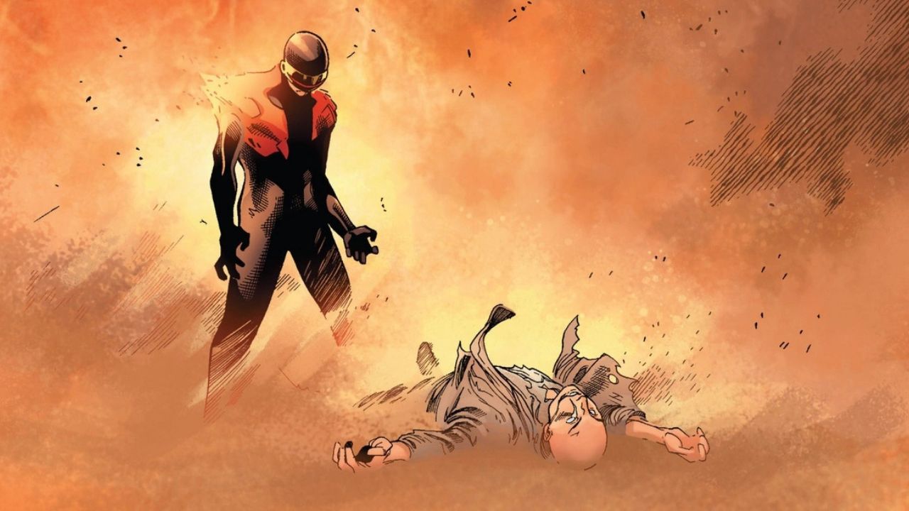 A morte do Professor Xavier em 'Vingadores vs X-Men' (2012)