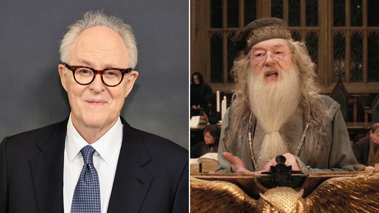 Ator John Lithgow e personagem Alvo Dumbledore