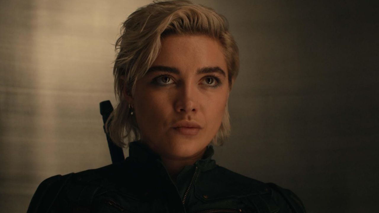 Florence Pugh como Yelena Belova (Viúva Negra) em 'Thunderbolts*' (2025)
