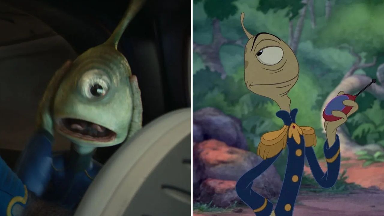 Agente Pleakley em 'Lilo & Stitch' de 2025 e 2002
