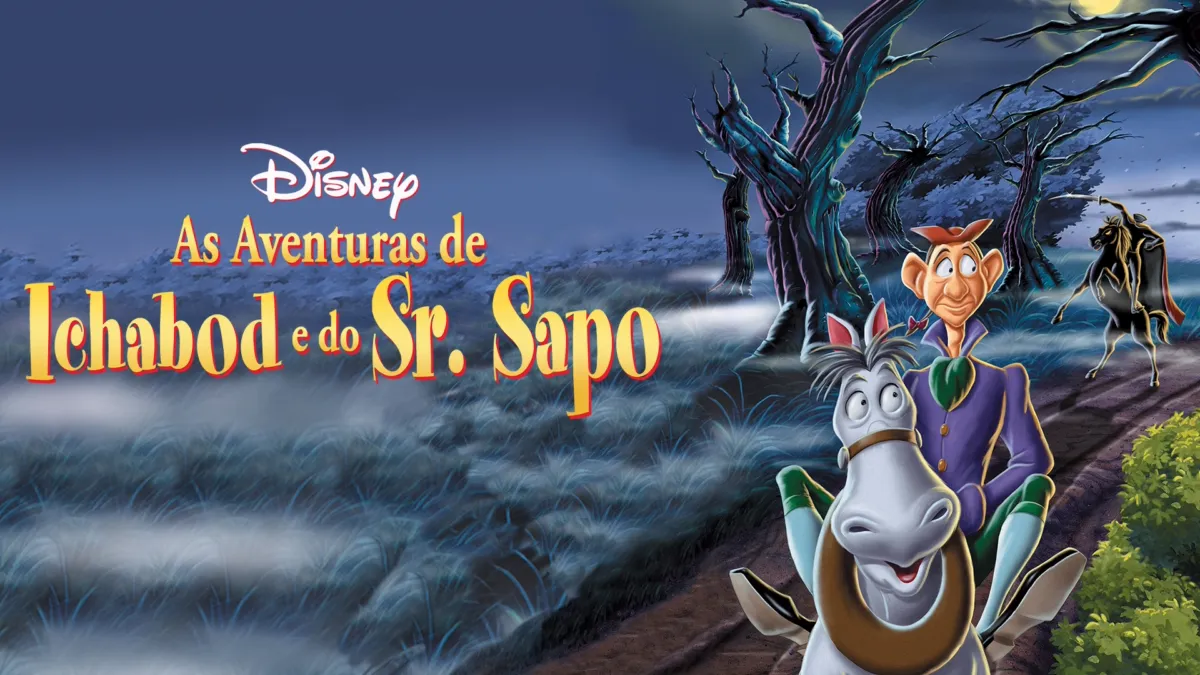 Imagem promocional da animação 'As Aventuras de Ichabod e Sr. Sapo' (1949)