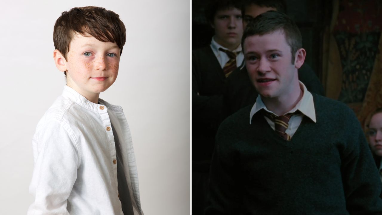 Ator Leo Earley e personagem Simas Finnigan