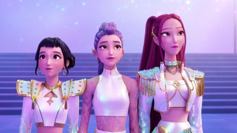 Cena da animação "Guerreiras do K-Pop"
