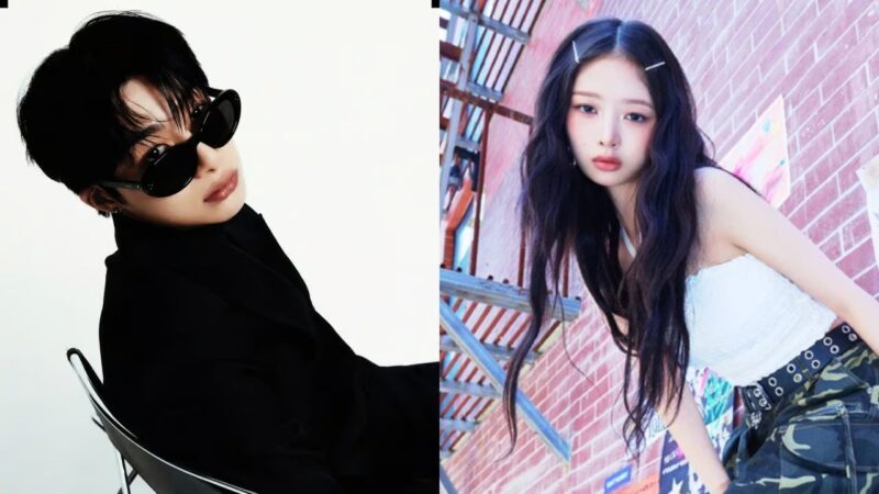 Imagem promocional de Hyungwon, do MONSTA X, e Rei, do IVE