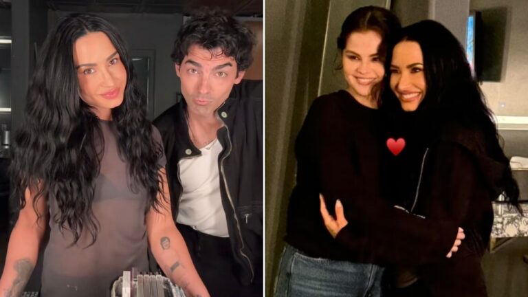 Demi Lovato se reencontra com Joe Jonas e Selena Gomez em estreia de turnê
