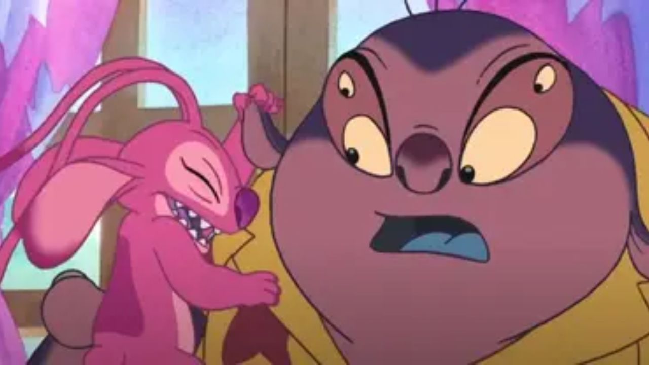 Anjinha (Experimento 624) e o Dr. Jumba Jookiba, da franquia Lilo & Stitch