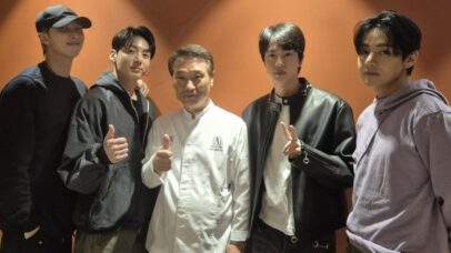 Hou Deok Juk. RM, Jin, Jungkook e V, do BTS