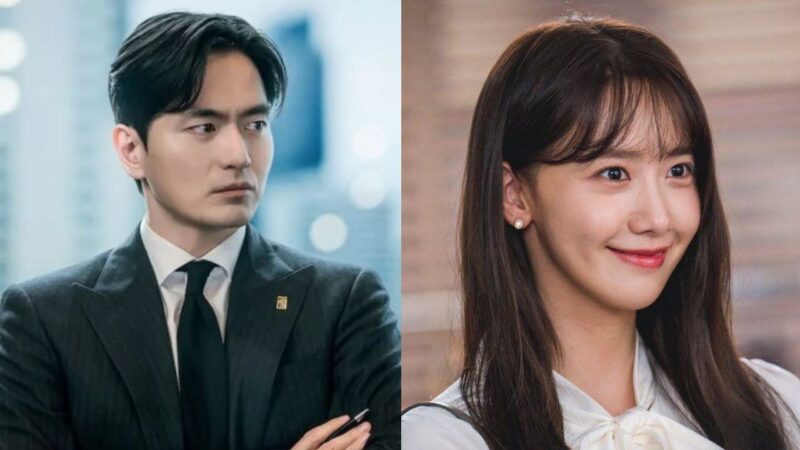 Lee Jin Uk e Yoona em cenas dos doramas "Além do Direito" e "Sorriso Real"