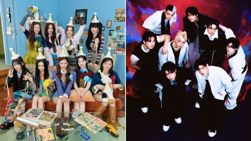 Integrantes do TWICE e Stray Kids