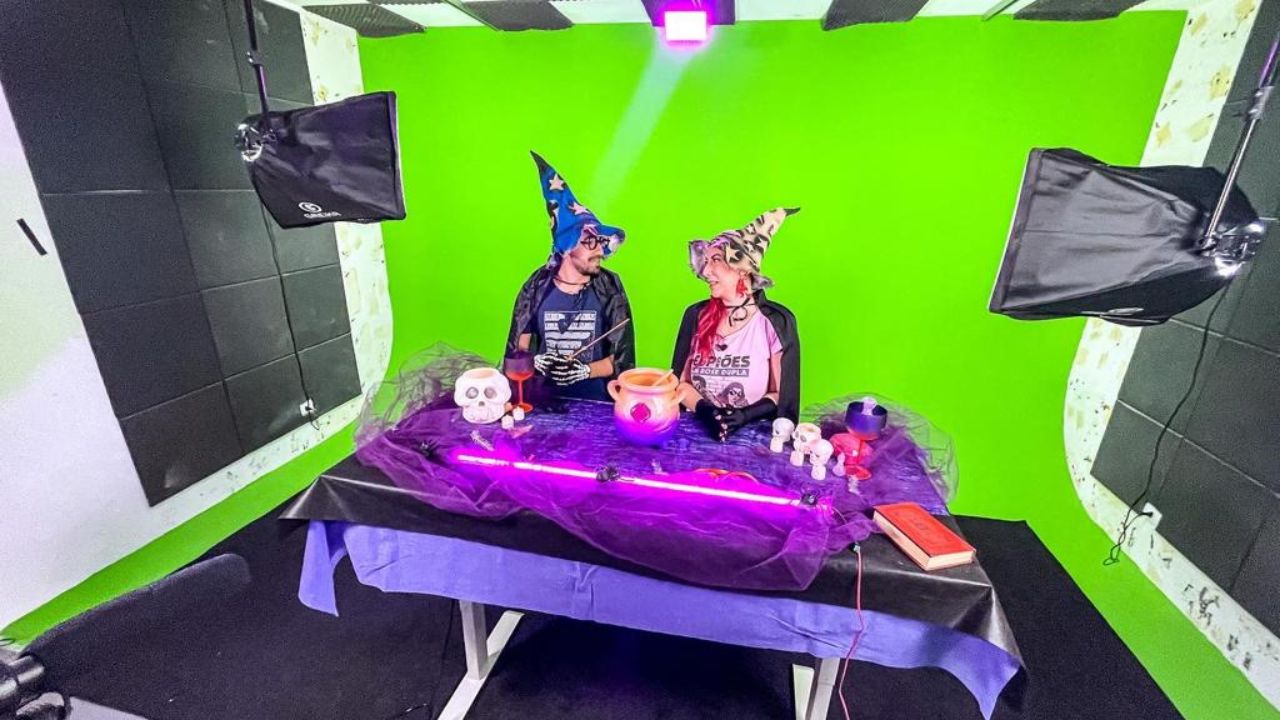 Gabriel e Shirley nos bastidores