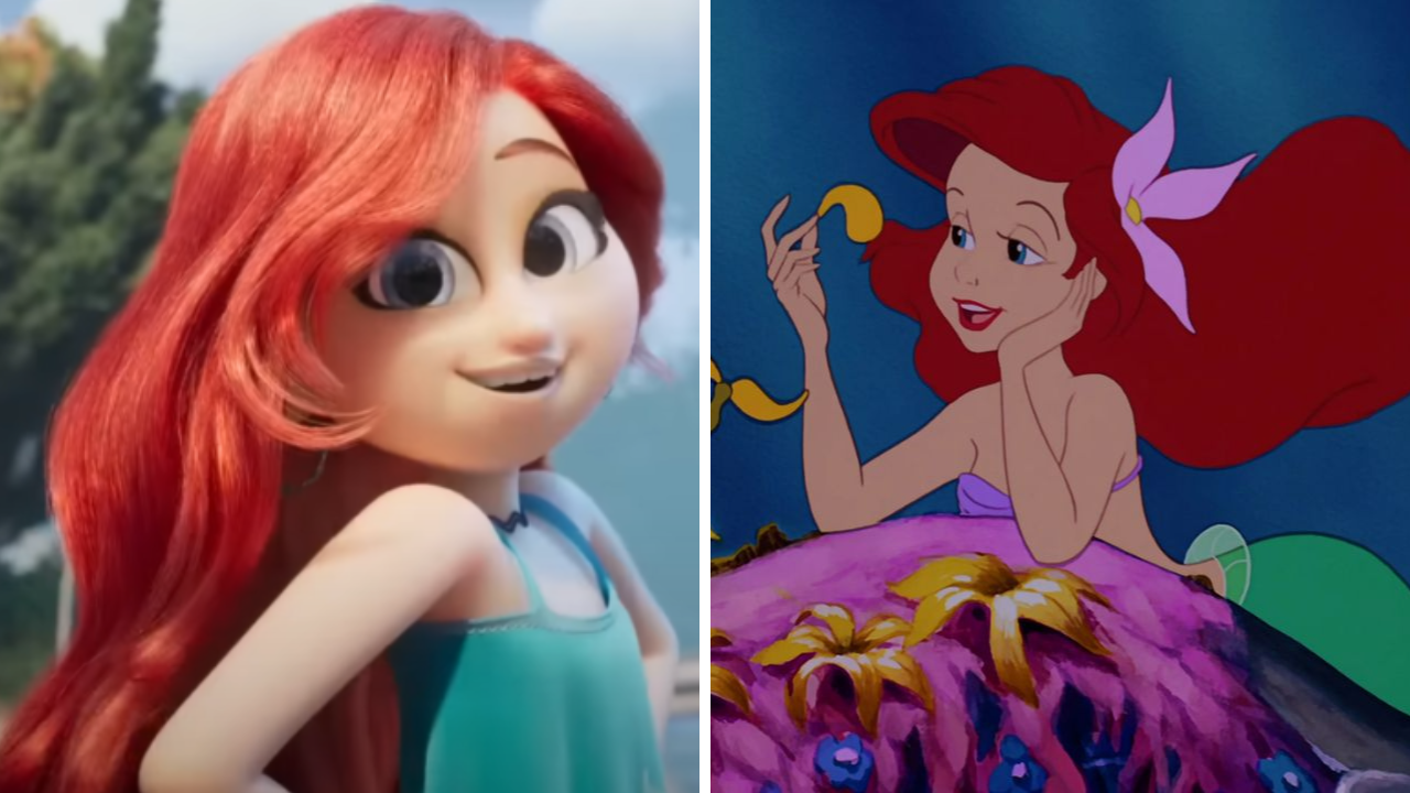 Personagem Chelsea de 'Ruby Marinho: Monstro Adolescente' e Ariel de 'A Pequena Sereia' de 1989