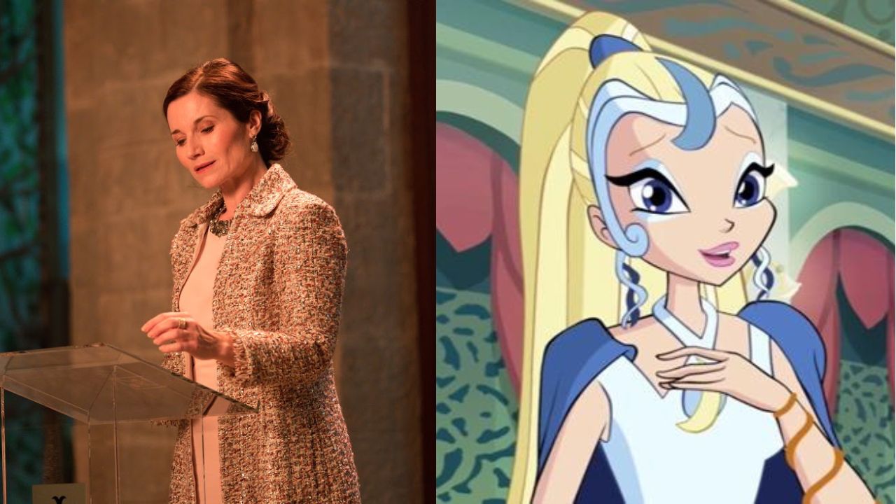 Kate Fleetwood como Rainha Luna na série "Fate: A Saga Winx" e a Rainha Luna em "O Club das Winxs"