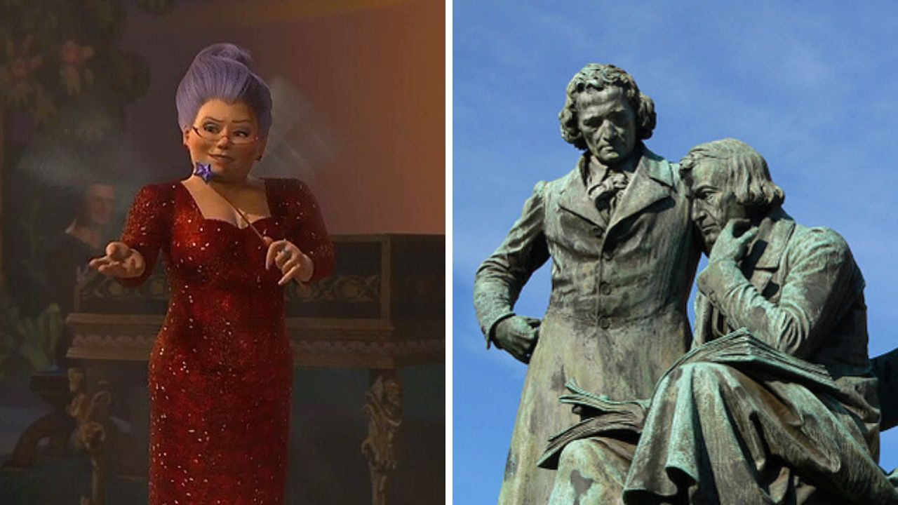 Fada Madrinha de 'Shrek 2' e estátua dos Irmãos Grimm