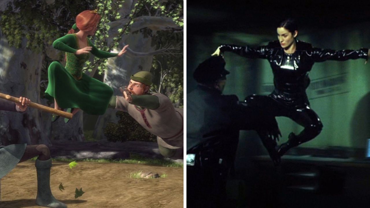 Cena de 'Shrek' que faz referência à 'Matrix'