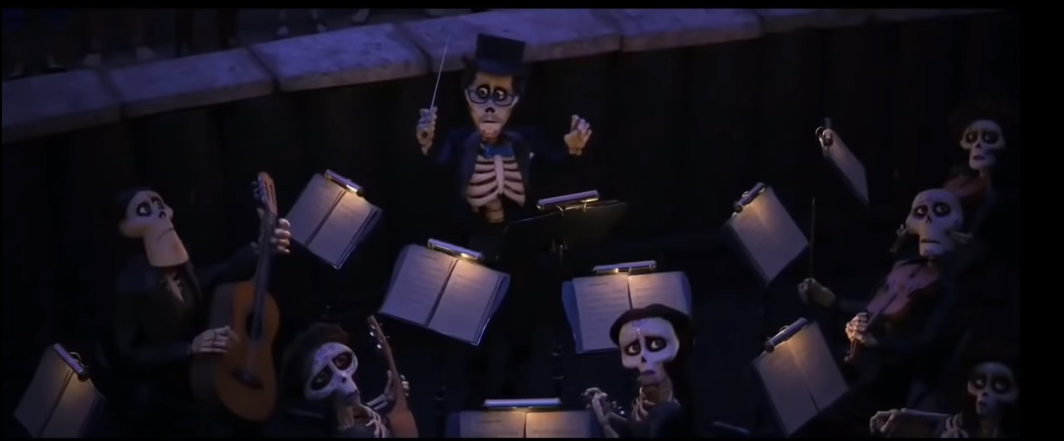 Caricatura 'esquelética' de Michael Giacchino em 'Viva - A Vida É uma Festa' 