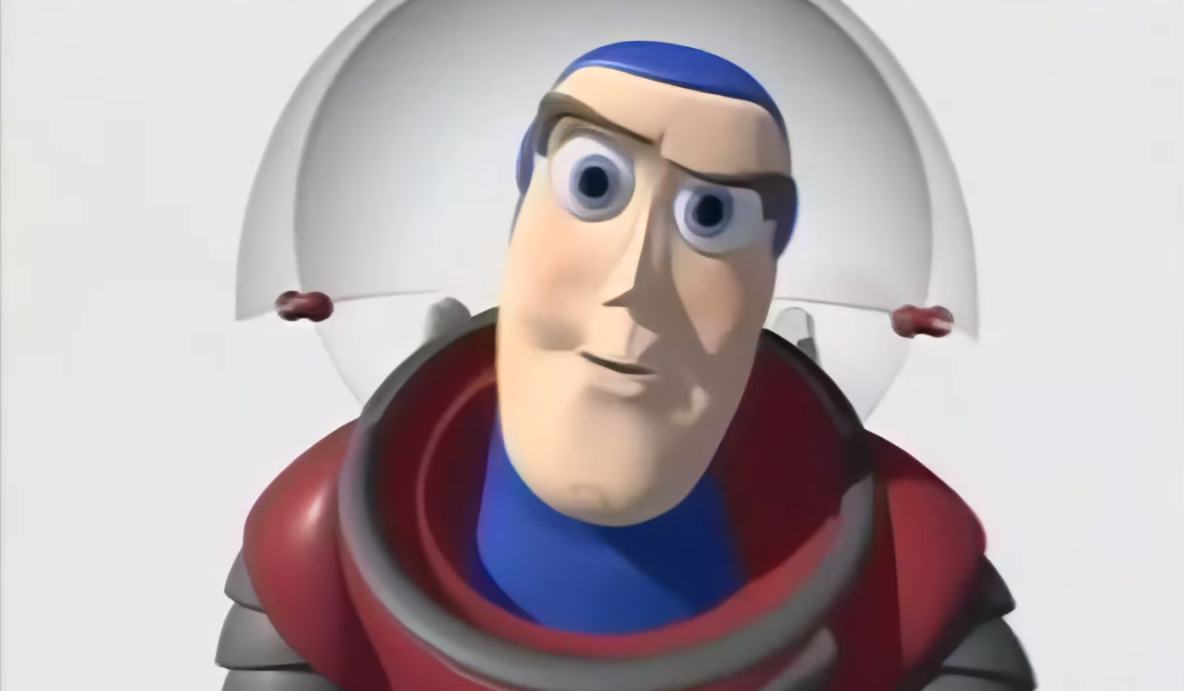 Buzz com traje vermelho