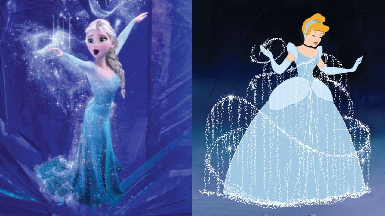 cinderela e elsa transformação